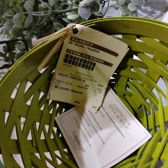LONGABERGER MED AND LG SWOOP CELADON BASKET BOWL SET - Picture 7 of 8